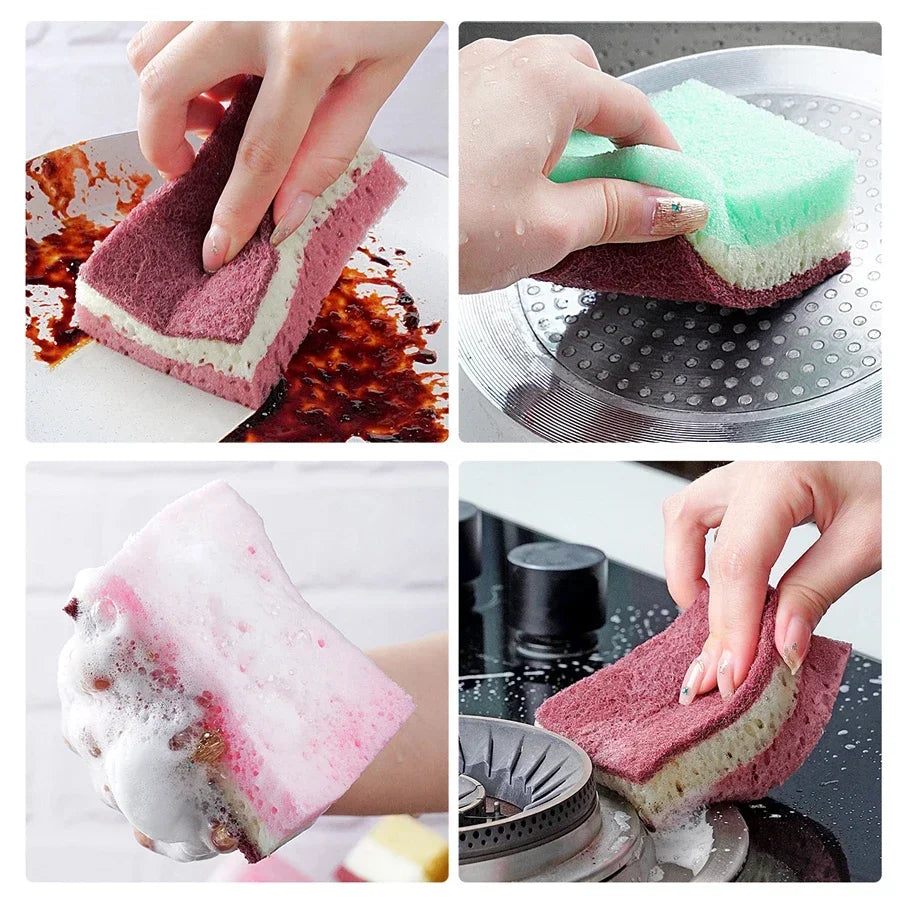 High Density Sponge Cleaning Cloth – Kitchen Dishwashing Scrubber Kitchen Sponge Scrubber Babs