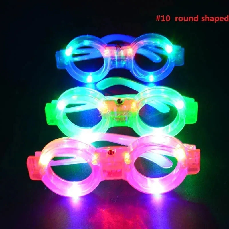 20pcs LED Light Up Flashing Party Glasses – Glow Eyewear Pack LED Party Glasses Babs