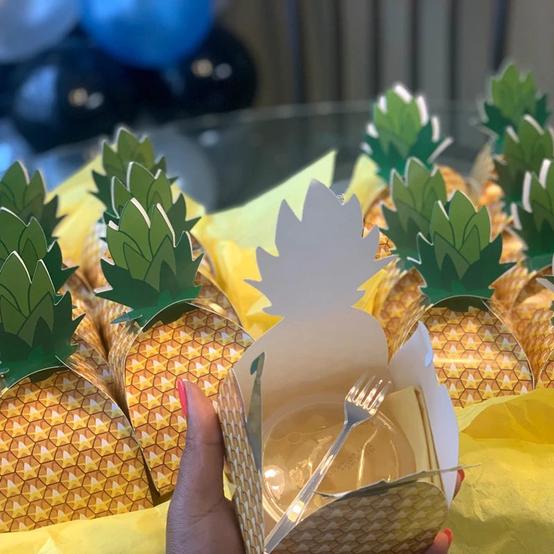 Pineapple Candy Gift Boxes – Hawaiian Luau Party Favors 12/24pk Party Favor Boxes Babs