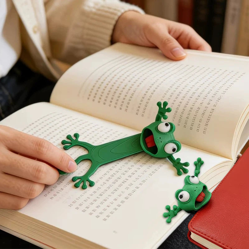 3D Frog Bookmark – Cute Cartoon Page Holder Book Clip Gift Novelty Bookmark Babs