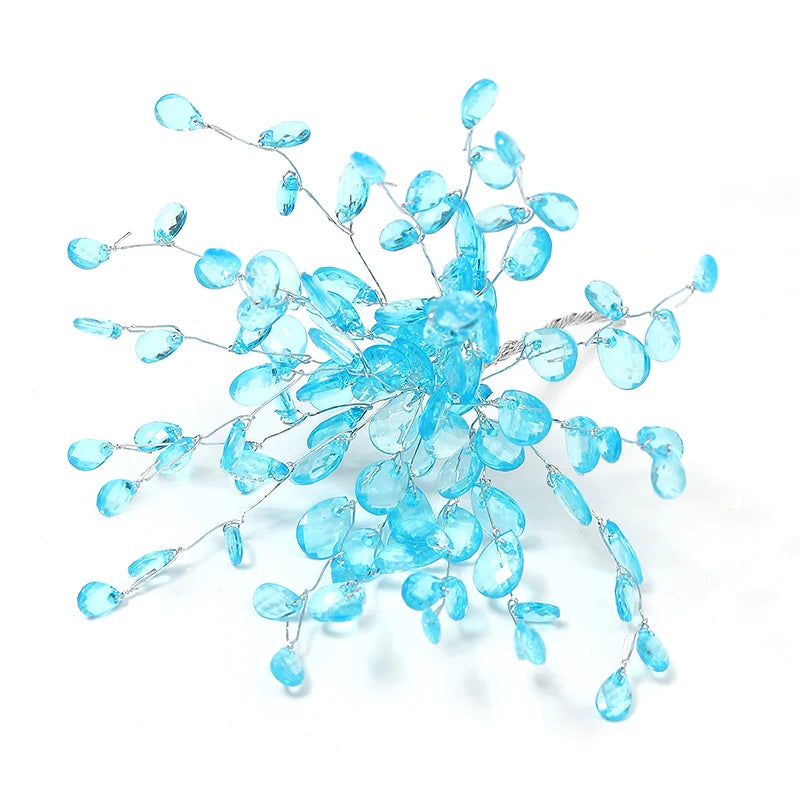 10Pcs Acrylic Crystal Teardrop Bead Bouquet – DIY Wedding Décor Artificial Flower Bouquet Babs