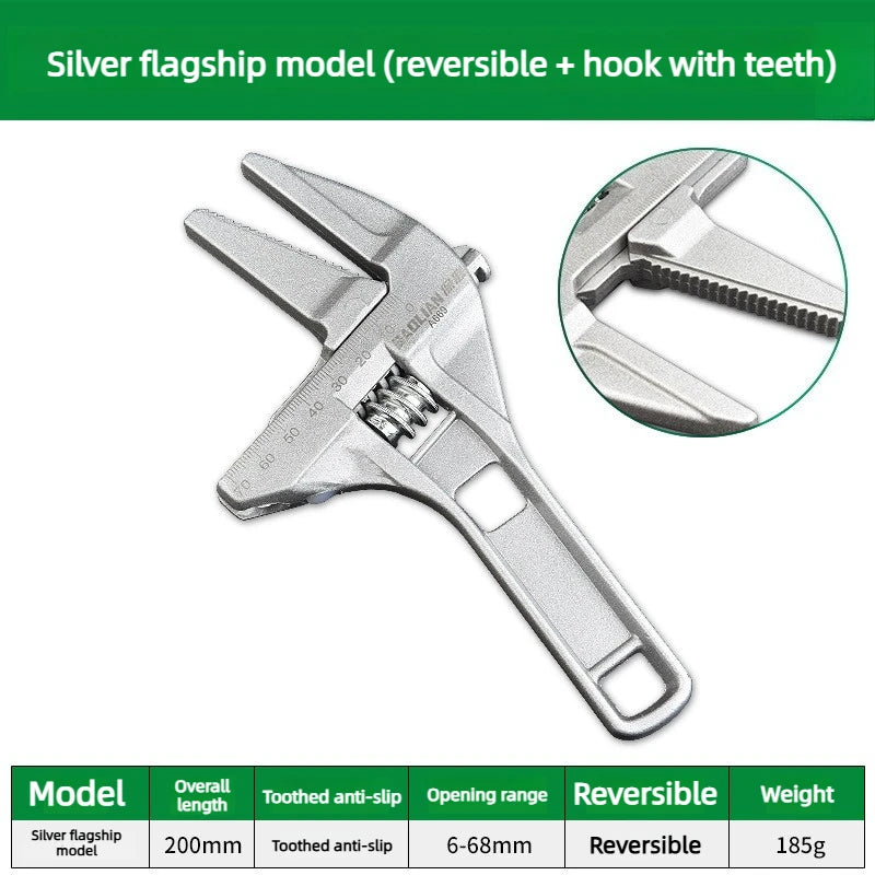 Adjustable Bathroom Wrench 6-68mm | Kitchen Plumbing Spanner Adjustable Plumbing Wrench Babs Toothed