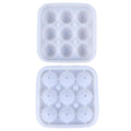 Soccer Ball Silicone Ice Cube Tray with Lid – 9 Cavities Silicone Ice Cube Tray Babs White 1pc
