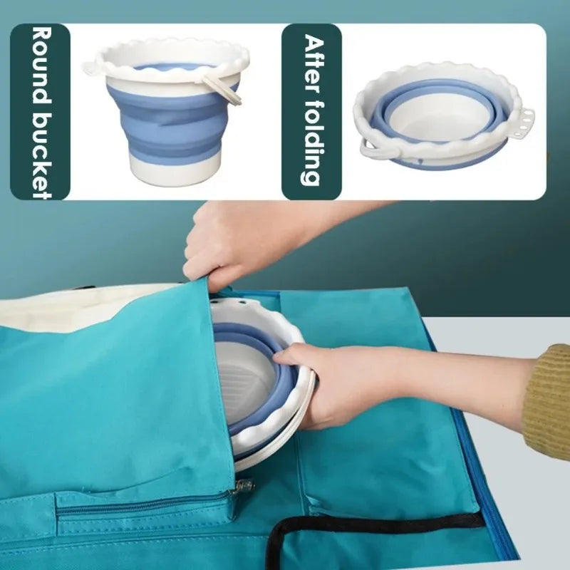 Foldable Silicone Brush Washing Bucket – Artist Studio Supply Art Brush Cleaner Babs