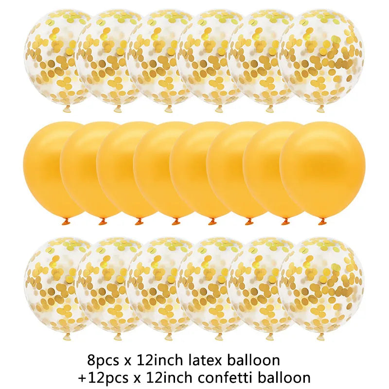 20Pcs Rose Gold Confetti Metallic Balloons Party Decoration Set Party Balloon Set Babs 20pcs latex balloon 1 12inch