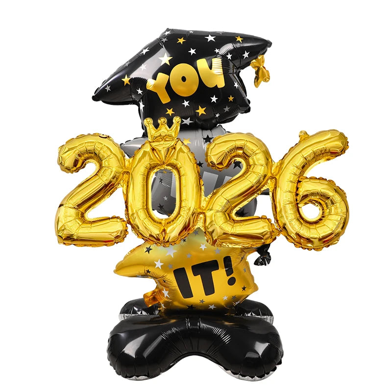 2026 Graduation Balloon Set – Doctorate Cap Foil Party Decor Graduation Party Balloons Babs A Other