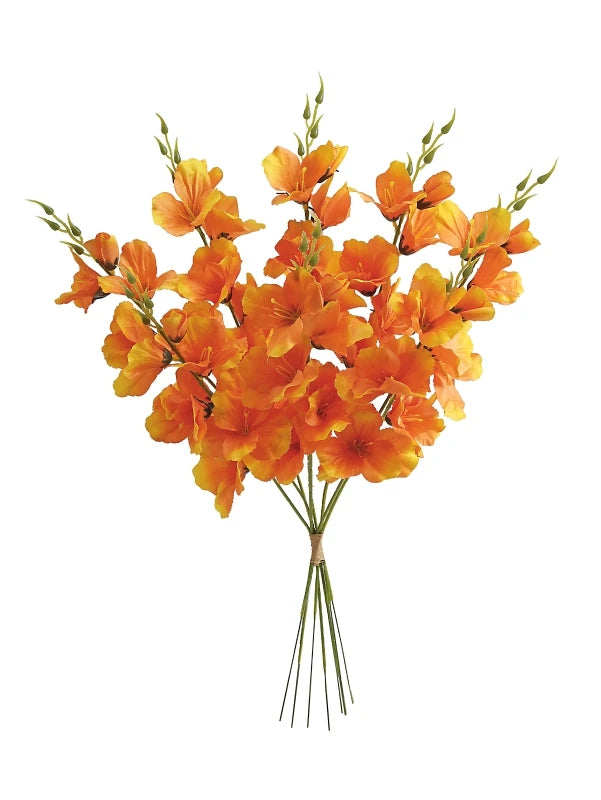 Artificial Silk Moth Orchid Flowers – Wedding & Home Decor Artificial Silk Flowers Babs Gold 1 pc