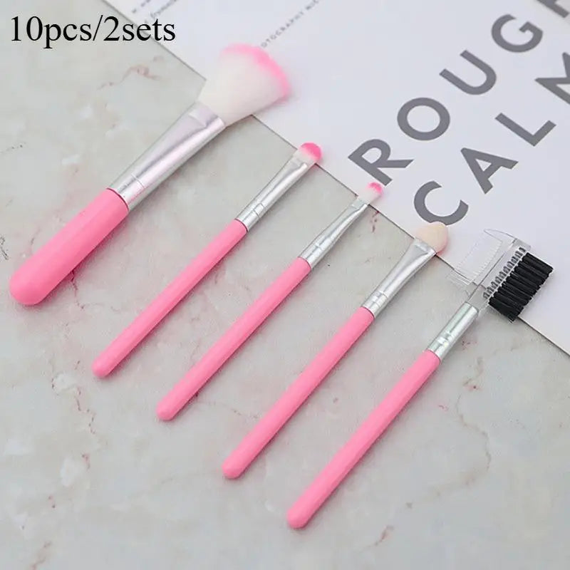 10-Piece Makeup Brush Set – Eyeshadow, Foundation & More Makeup Brush Set Babs 2sets