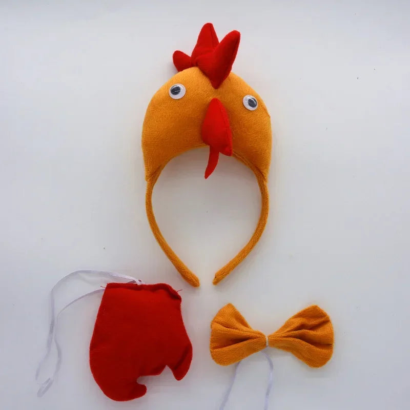 Animal Ear Headband Bow Tie Costume Set – Party & Cosplay Costume Accessory Set Babs