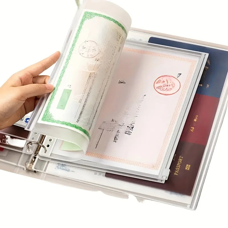 PP Binder Storage Booklet A4/A5/B5 – ID & Document Organizer Document Storage Binder Babs