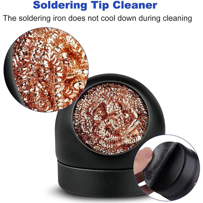 Soldering Iron Tip Cleaner – Brass Wire Ball & Mesh Stand Soldering Tip Cleaner Babs