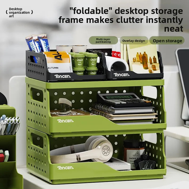 Double Layer Desk Organizer Pegboard Pen Holder Storage Shelf Desk Organizer Babs