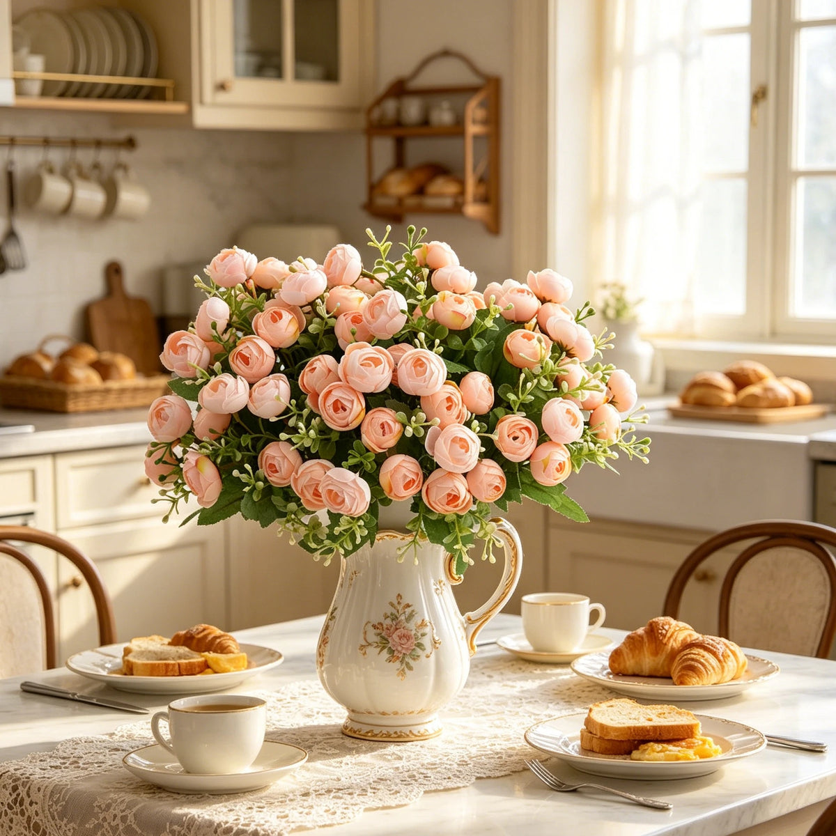 Silk Artificial Tea Bud Flowers – Wedding Bouquet & Home Décor Artificial Flowers Babs