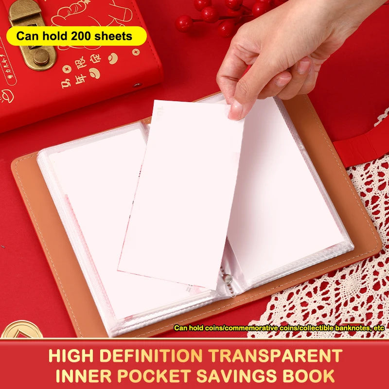 100 Envelope Money Saving Binder with Password Lock | eelhoe Budget Savings Binder Babs