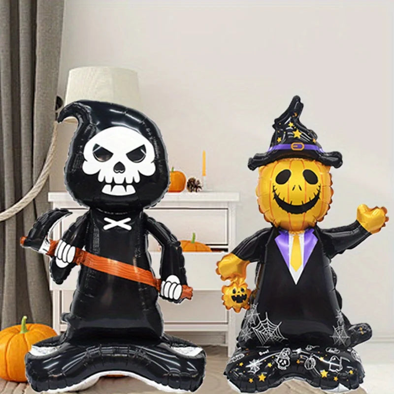 Halloween 4D Stand-Up Foil Balloon – Witch Pumpkin Dead Tree Halloween Party Balloon Babs