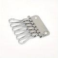6-Hook Wallet Key Row | Zinc Alloy DIY Keychain Hardware Leather Craft Hardware Babs Silvery
