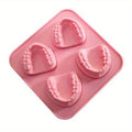 Denture Teeth Silicone Ice Cube Tray Mold | Funny Novelty Gift Novelty Ice Cube Tray Babs pink