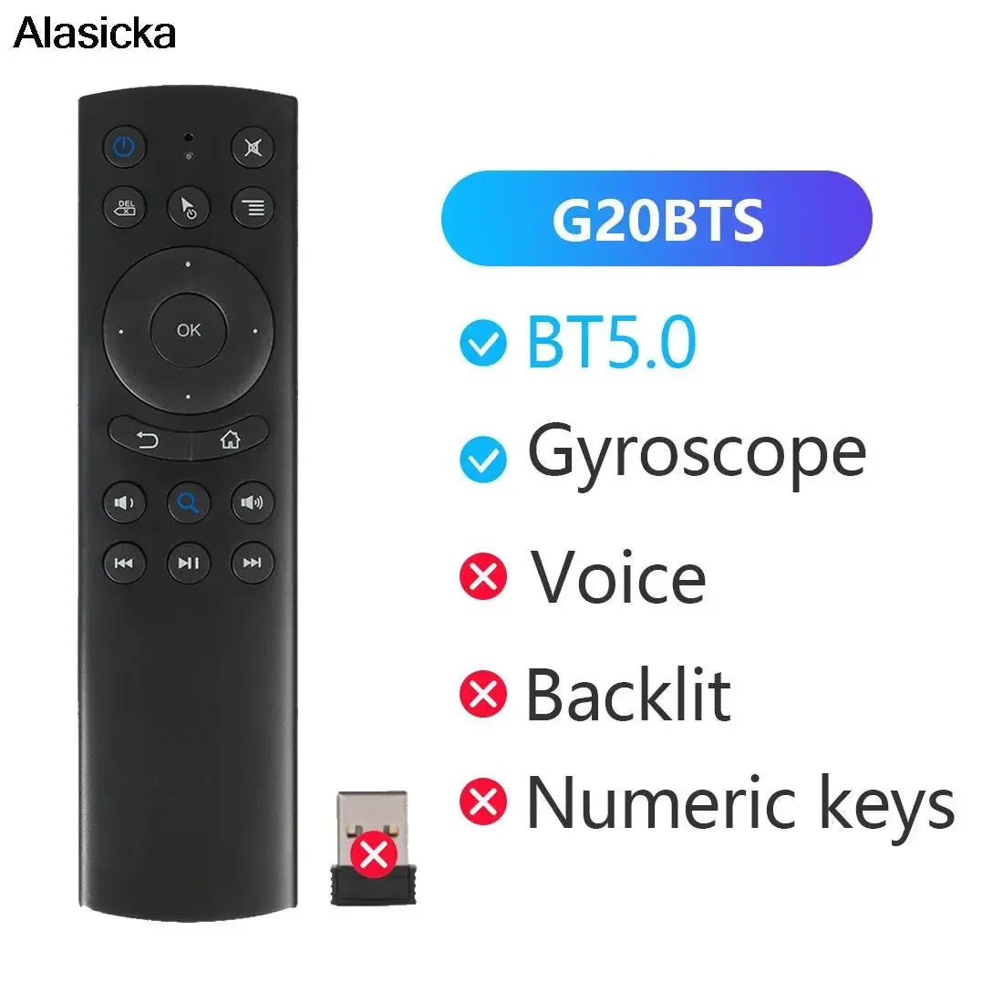 G20BTS Plus Voice Air Mouse 2.4G BT5.0 Remote for Android TV Box Wireless Air Mouse Remote Babs G20BTS China Mainland