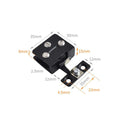 Zinc Alloy Glass Cabinet Door Hinge with Screws | Black & Silver Cabinet Door Hinge Babs Black