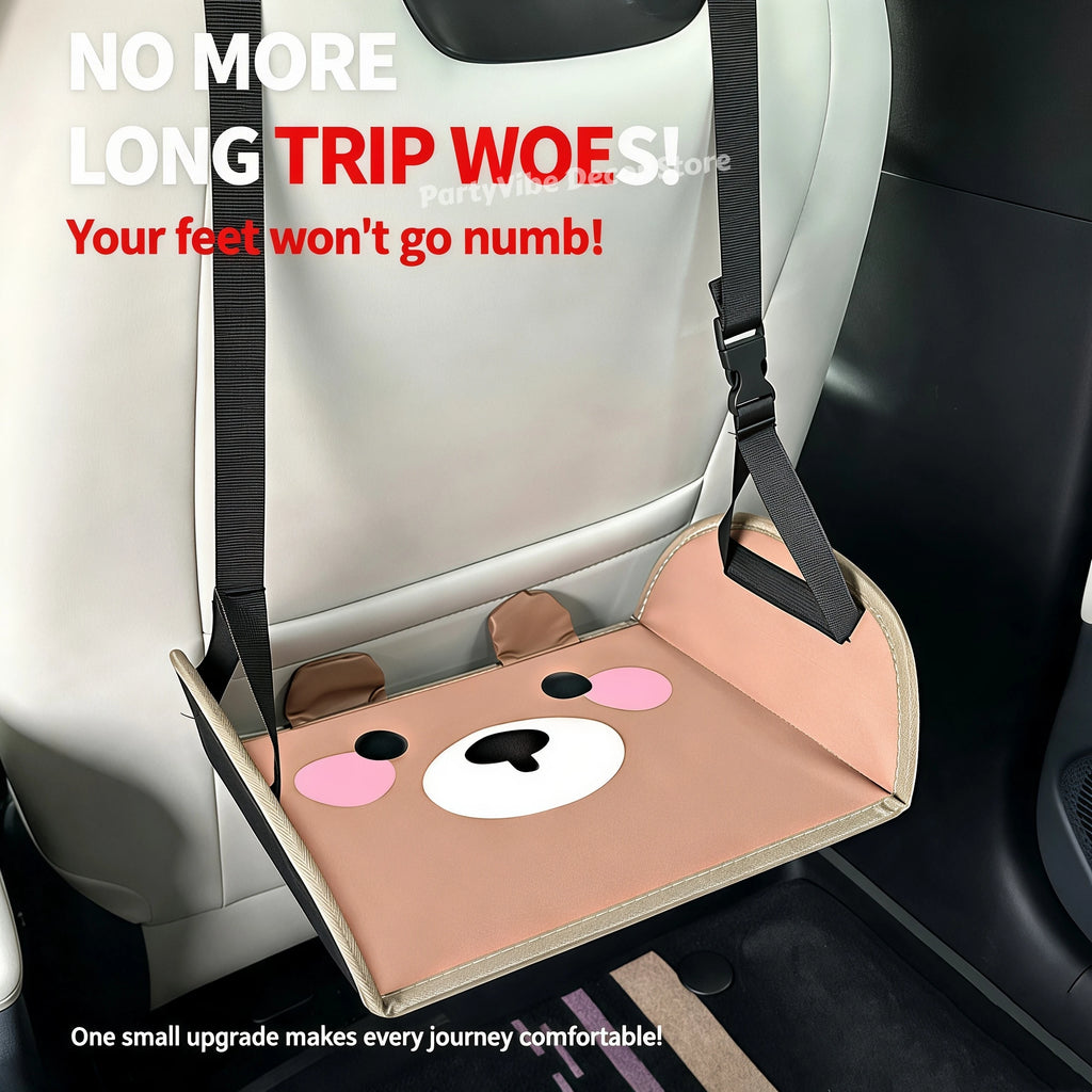 Car Backseat Foot Rest Hammock – Adjustable Travel Footrest Car Footrest Hammock Babs