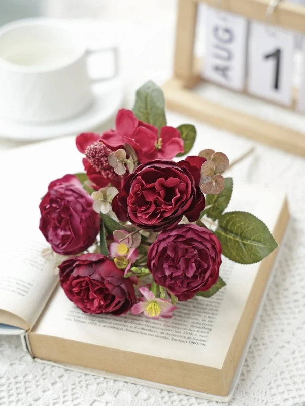 Silk Peony Artificial Flowers for Wedding & Home Decor Artificial Silk Flowers Babs color 1 1 pc