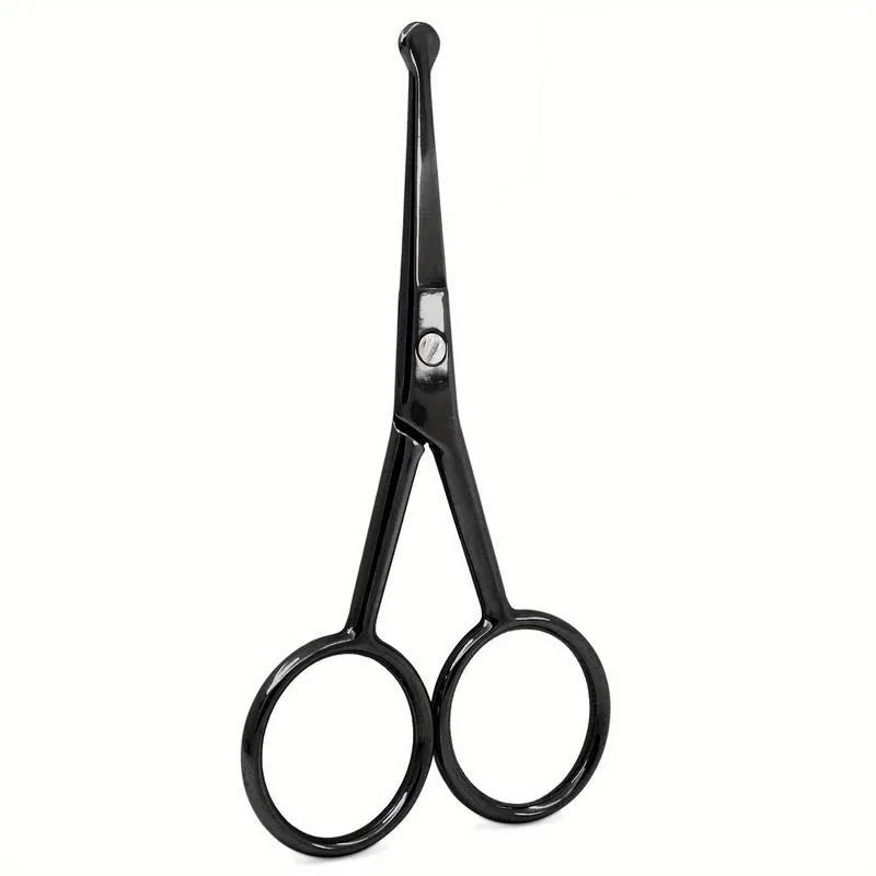 Round-Tip Safety Scissors – Nose Hair, Cuticle & Eyebrow Trimmer Manicure Scissors Babs black
