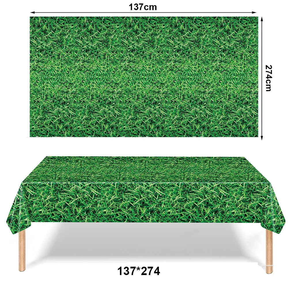 Soccer Football Party Supplies – Plates, Cups, Napkins & Runner Party Tableware Set Babs tablecloth A