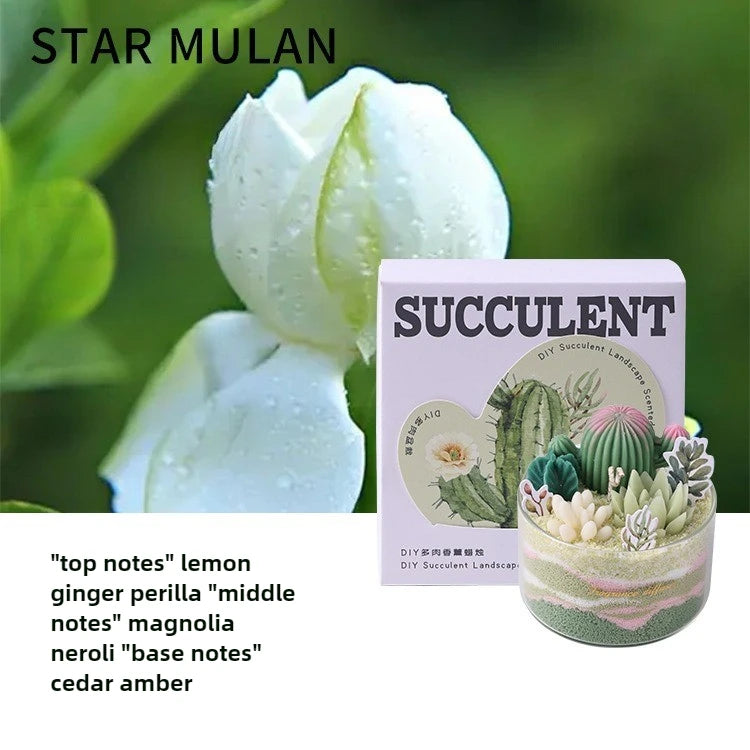 Soy Wax Aromatherapy Candle – Succulent Cactus Scented Décor Aromatherapy Candle Babs Mulan