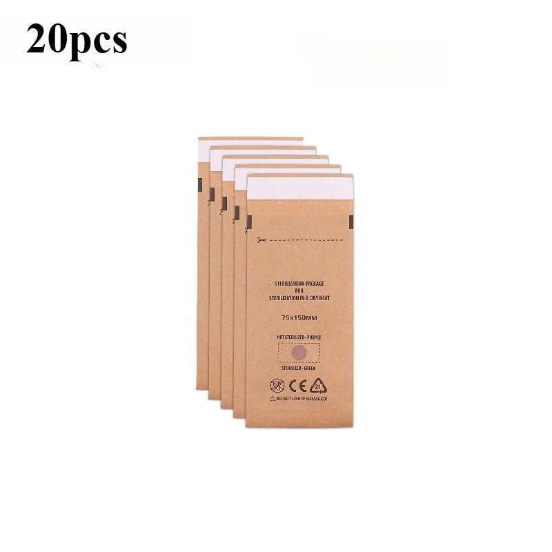 20pcs Self-Seal Nail Art Sterilization Pouches | Salon Tool Bags Nail Sterilization Pouches Babs 7.5x15cm