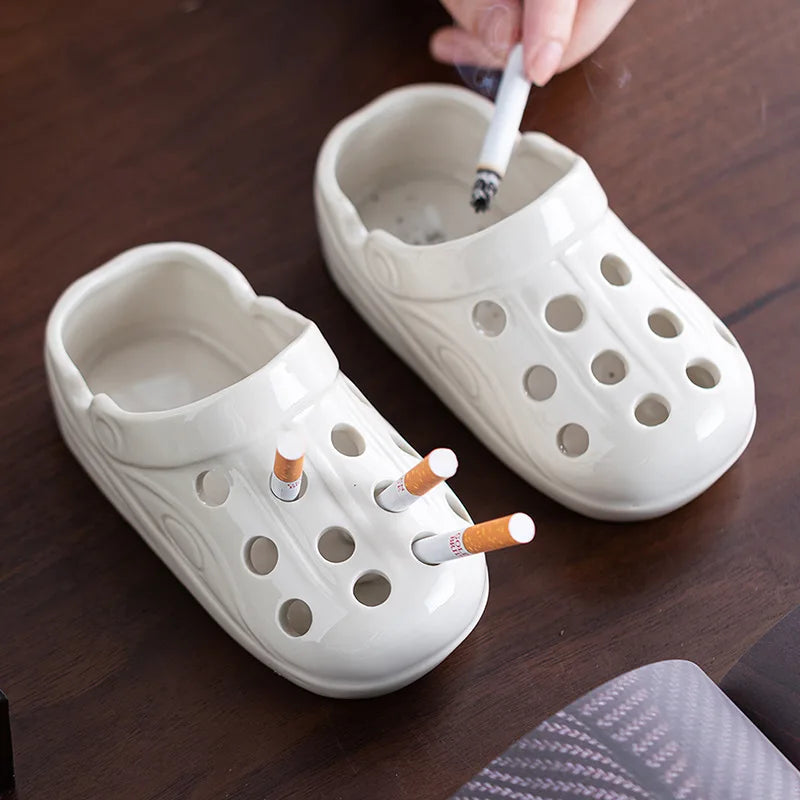 Cute Cave Shoes Ceramic Ashtray – 20cm Home & Office Ceramic Ashtray Babs