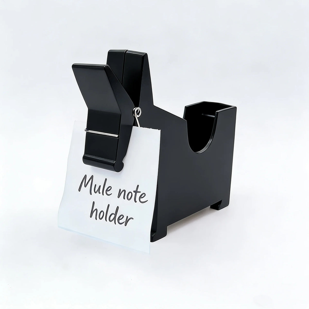 Cute Plastic Memo Holder & Desk Organizer – PVC Storage Box Desk Organizer Babs Black