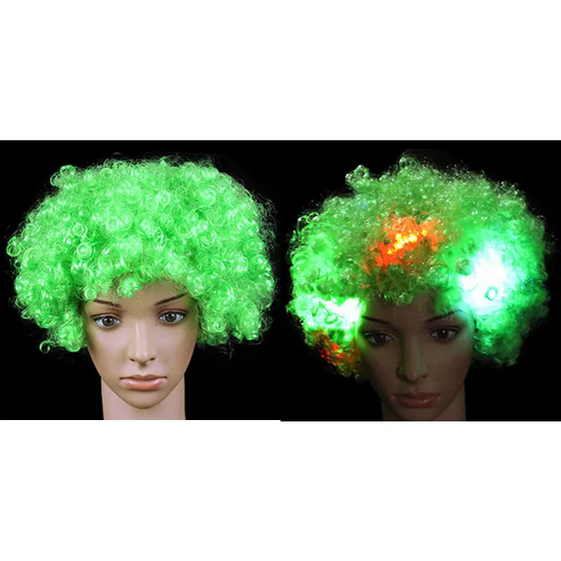 LED Light-Up Clown Headband Flashing Glow Party Accessory LED Party Headband Babs green