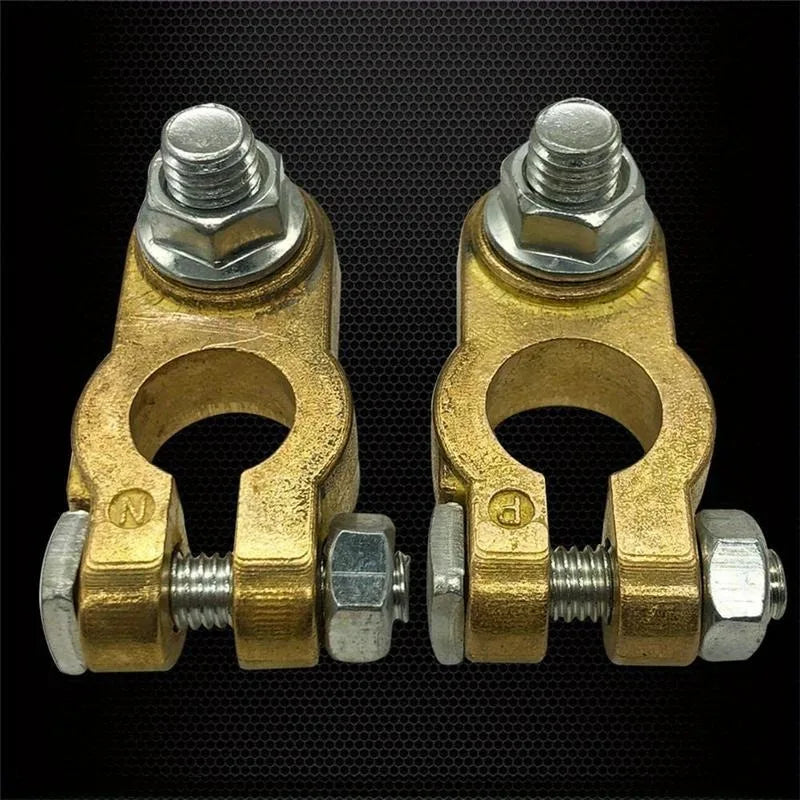 Copper Battery Terminal Clamp Set – Car Marine RV Top Post Kit Battery Terminal Clamps Babs