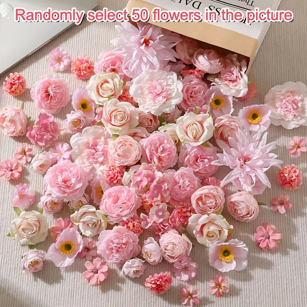 Artificial Flower Ornaments – DIY Wedding, Holiday & Party Décor Artificial Flower Decor Babs 50Pcs Random styles