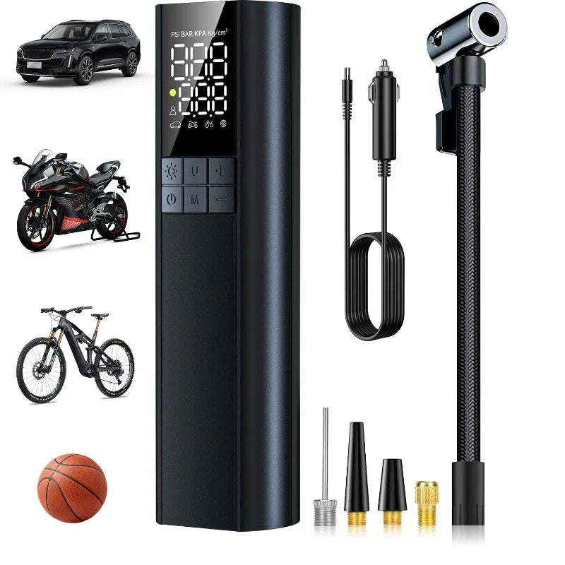 Mini Car Tyre Inflator 150PSI – Digital Display & Auto-Stop Portable Tyre Inflator Babs