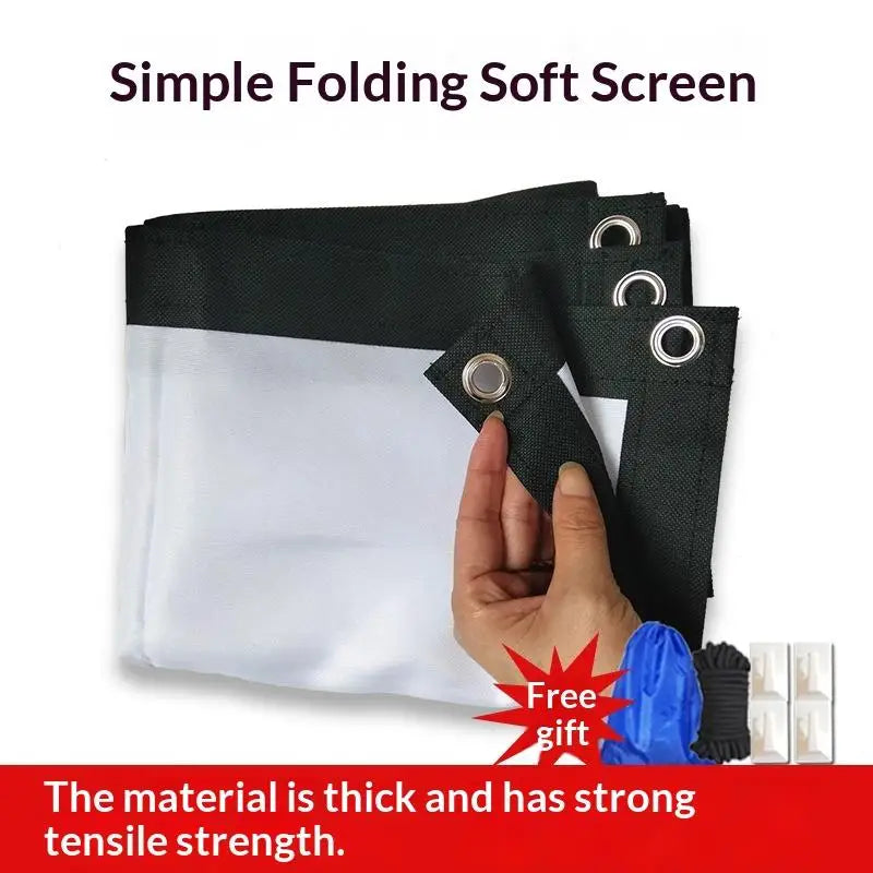 Anti-Light Projector Screen Curtain 60–120" | 16:9 Widescreen Projector Screen Babs