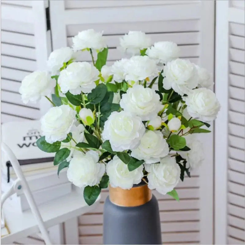 Long Stem Artificial Silk Rose Bouquet 5/10 Pcs – Home Decor Artificial Flower Bouquet Babs