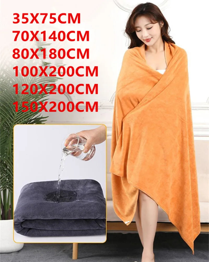 Super Large Thick Microfiber Bath Towel – Quick-Dry & Soft Microfiber Bath Towel Babs