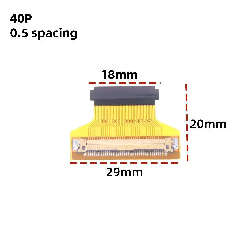 eDP 30Pin to 40Pin Converter Cable Adapter | 2 Lanes, 0.5mm Display Converter Cable Babs A1