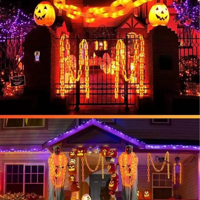 Halloween Ghost Lawn Chain Light Set – Garden Party Decor Halloween String Lights Babs