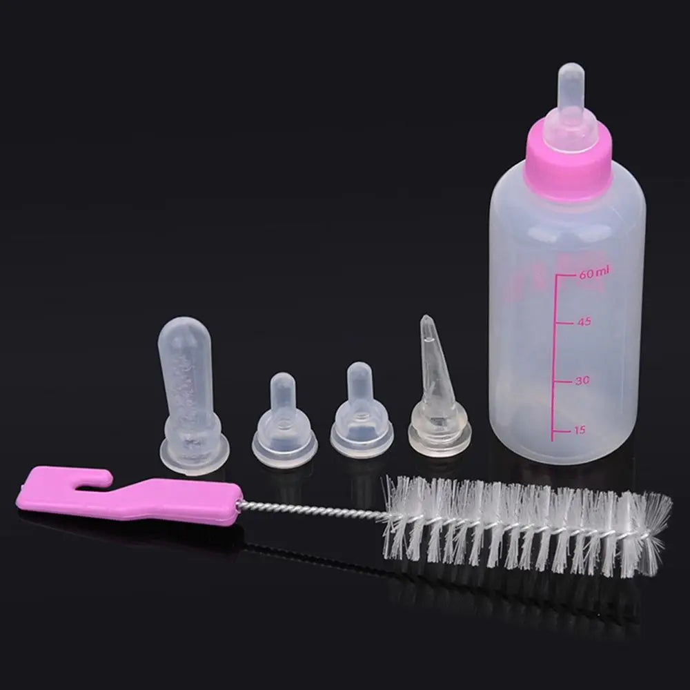 Pet Nursing Bottle Set for Puppies & Kittens – 60ml Kit Pet Nursing Bottle Babs