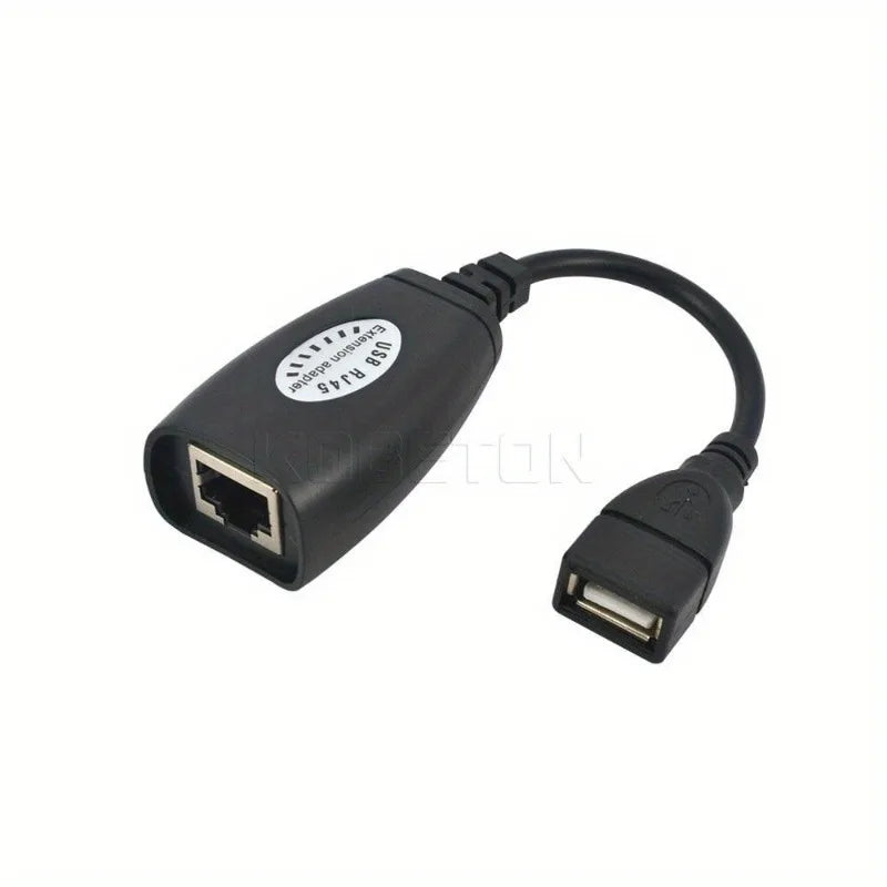 USB to RJ45 LAN Extension Adapter Extender Set – Black Network Adapter Babs 1set