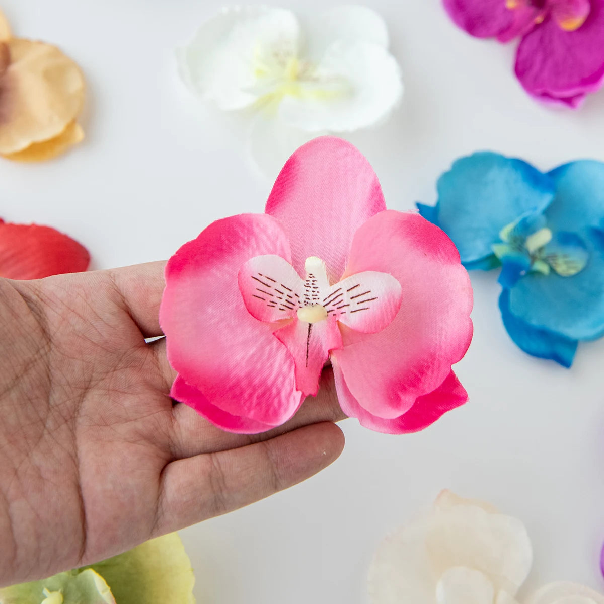Silk Artificial Orchid Flowers 10/20pcs – Wedding & Home Decor Artificial Silk Flowers Babs