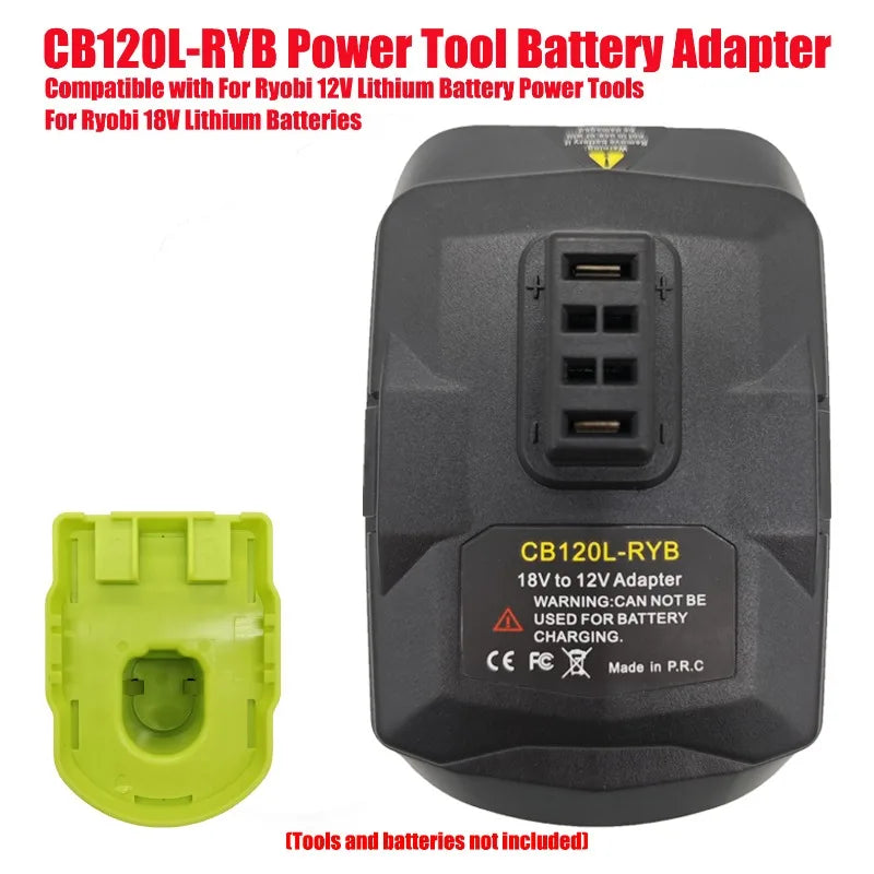 Ryobi 18V to 12V Battery Adapter Converter CB120L-RYB Battery Adapter Babs