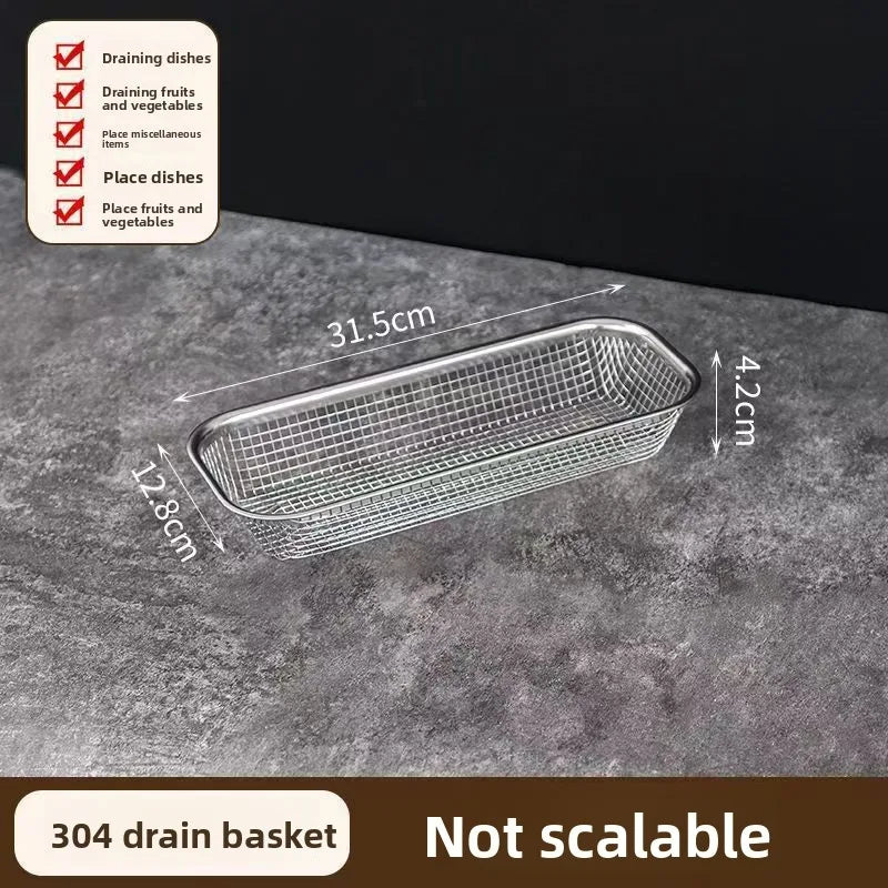 Stainless Steel Expandable Dish Rack & Kitchen Sink Drainer Expandable Dish Rack Babs WHITE-E