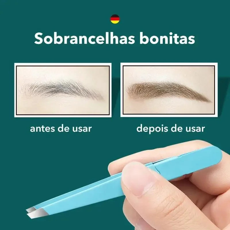MR.GREEN Slanted Eyebrow Tweezer – Precision Stainless Steel Eyebrow Tweezer Babs