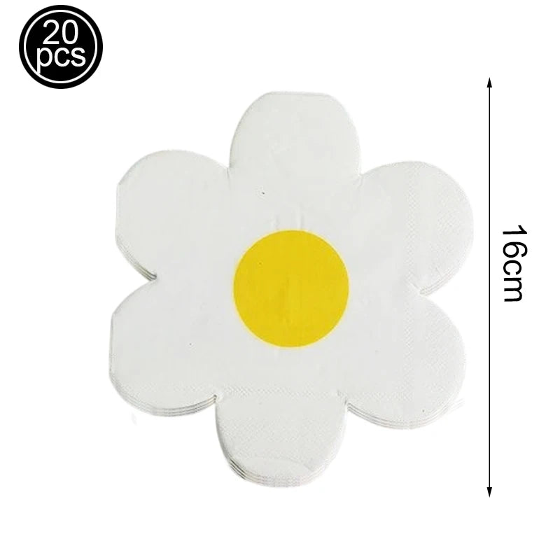 Flower Shaped Paper Napkins Daisy Lotus Blossom Party Decor Decorative Paper Napkins Babs MINT GREEN 80pcs