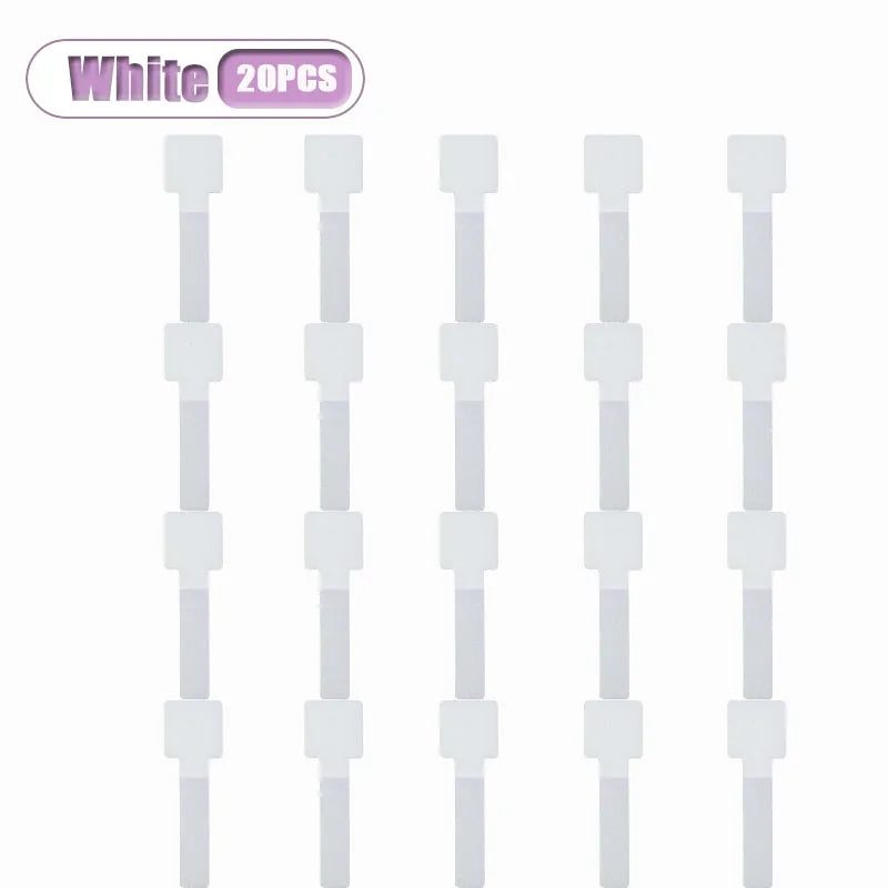 Self-Adhesive Reusable Cable Ties & Cord Holders 10-20 Pcs Cable Cord Organizer Babs White-20PCS