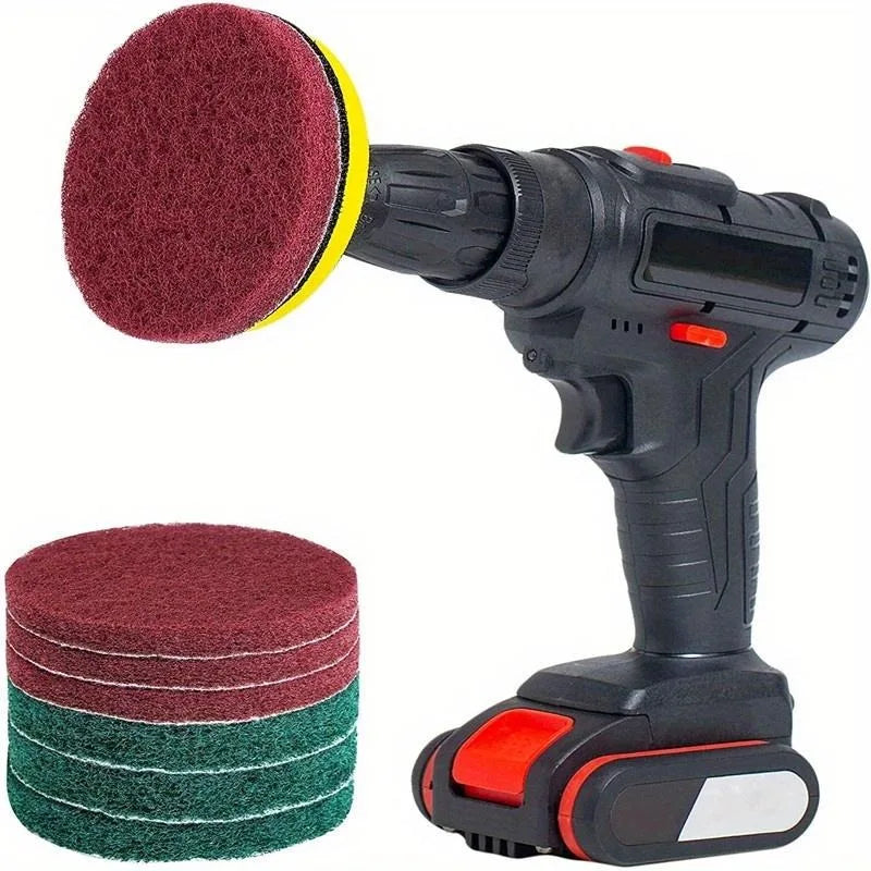Drill Power Brush Tile Scrubber Scouring Pads Kit – 8pc Drill Scrubber Kit Babs