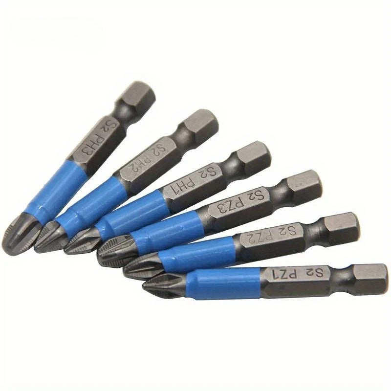 6pc Hex Anti-Skid Electric Screwdriver Bit Set PH PZ Cross Head Screwdriver Bit Set Babs 1set